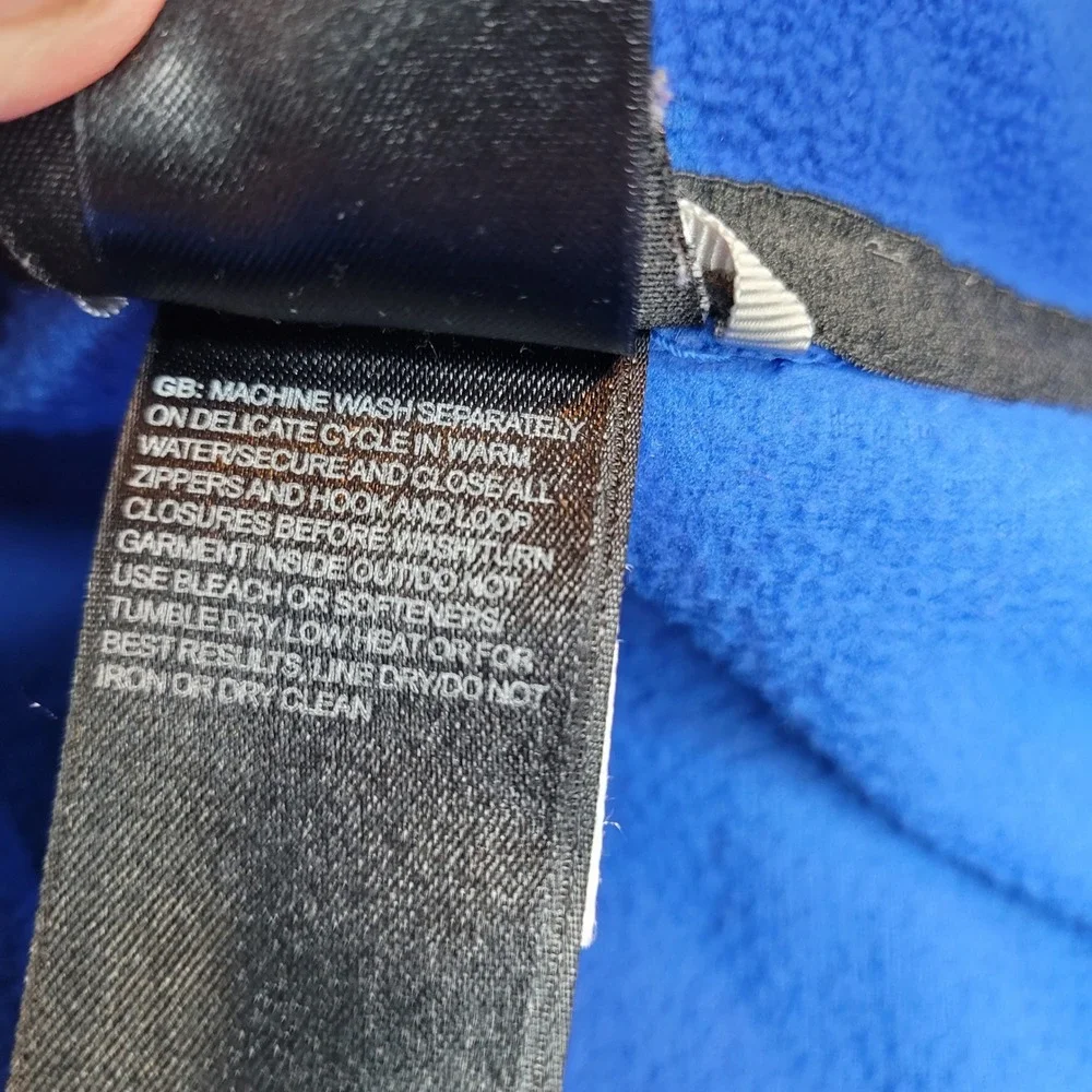 The North Face Fleece Pullover Mens Small Blue Excellent Quarter Zip‎ Thumbholes